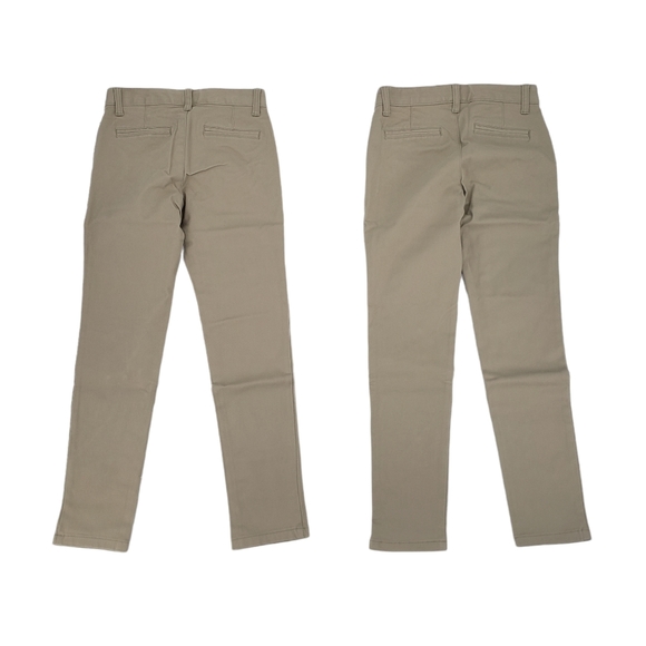 NWT Cat & Jack Girls School Uniform Pants Size 8 - Two Pack Sourdough Beige - Picture 2 of 7